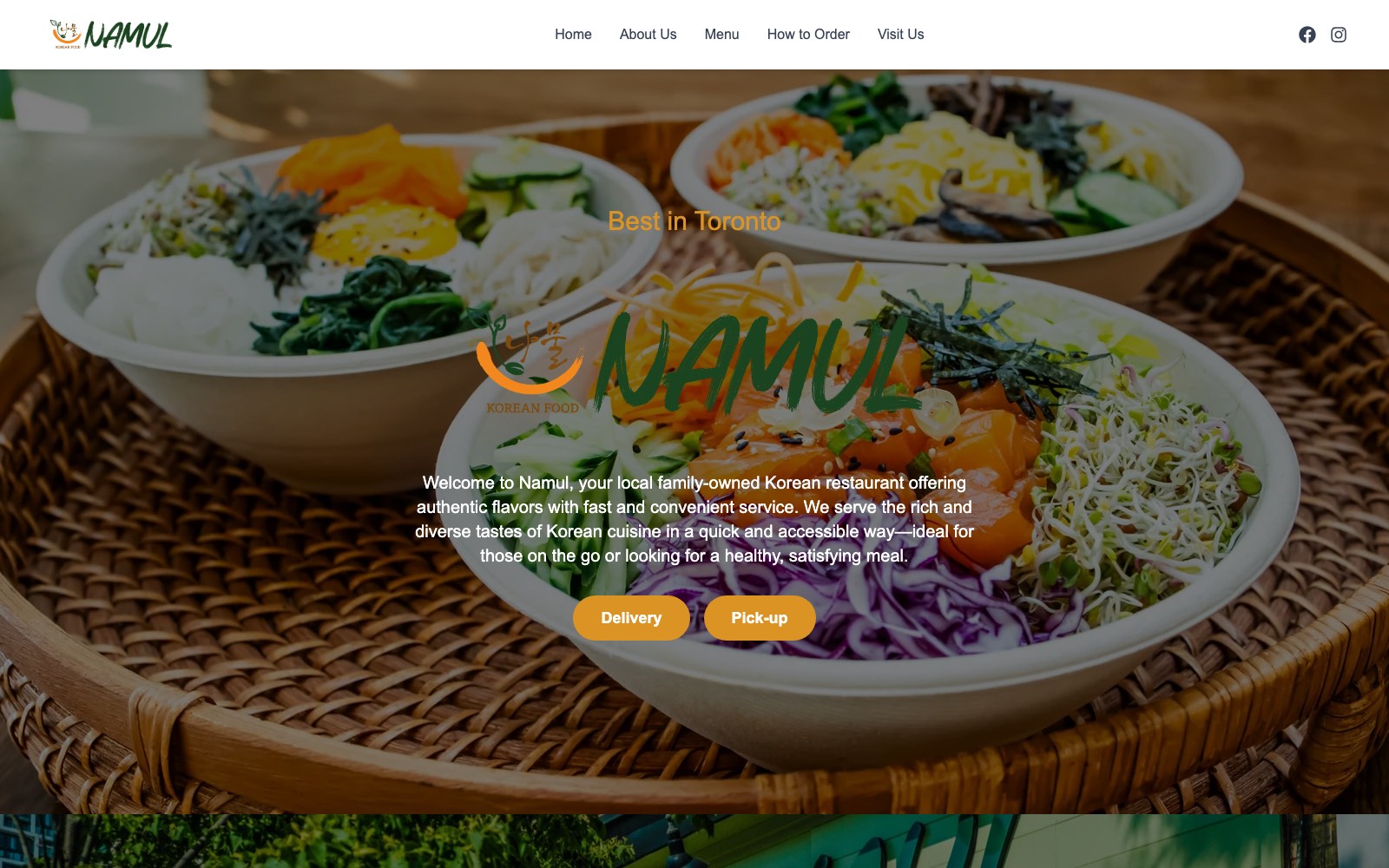 Namul: family-run Korean kitchen with delivery and pick-up one tap away