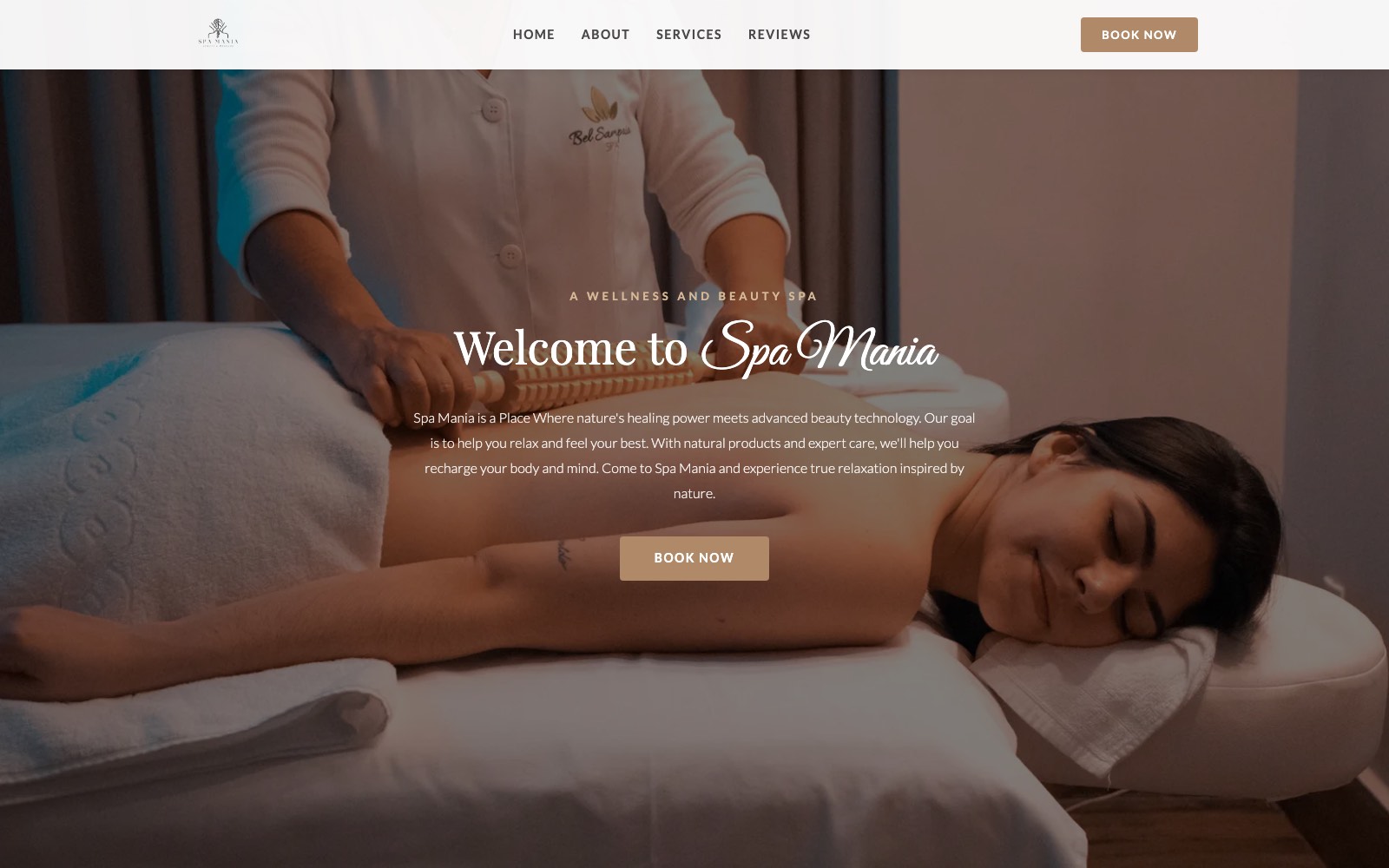 Spa Mania: massage, facials and nail care with booking front and centre